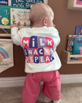 Milk Snacks Repeat (Pink) Sweatshirt