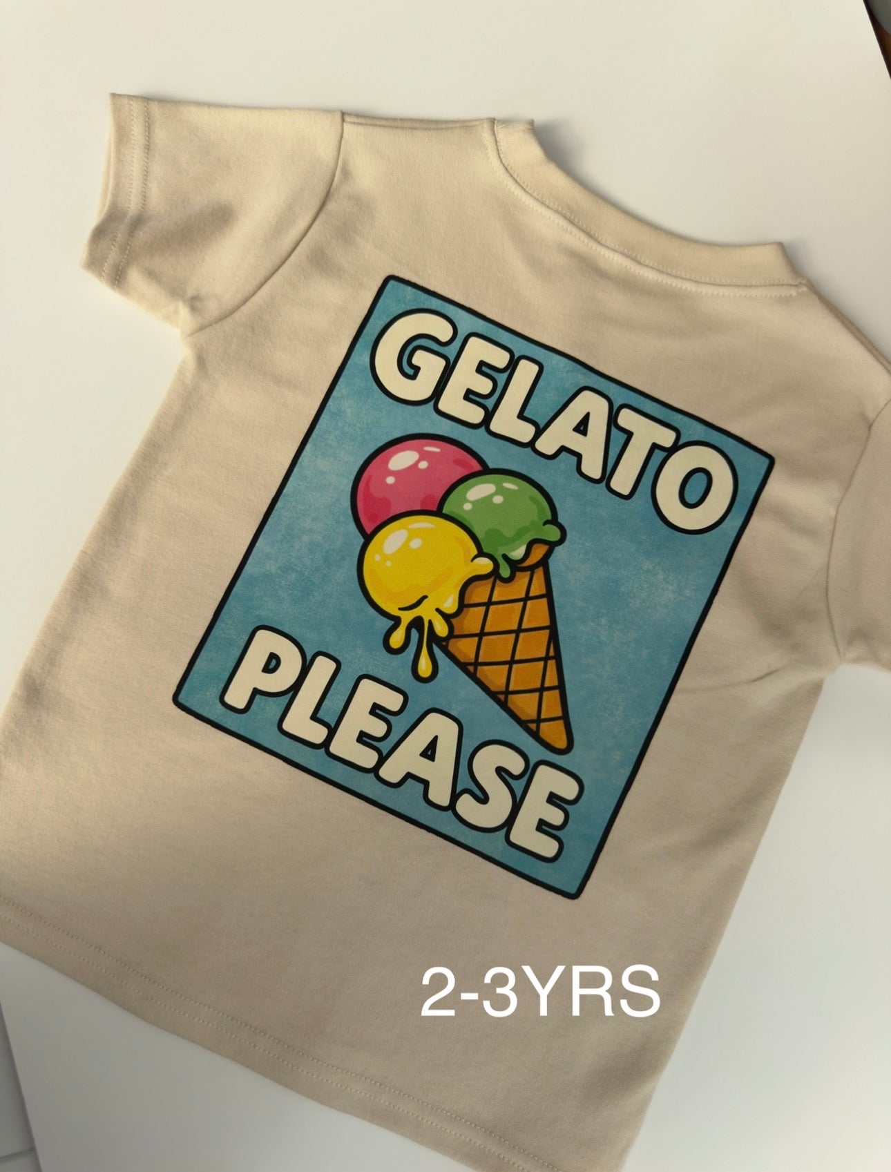 Natural Gelato Please Tee (2-3YRS)