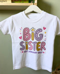 Personalised Big Sister Baby Reveal T-Shirt