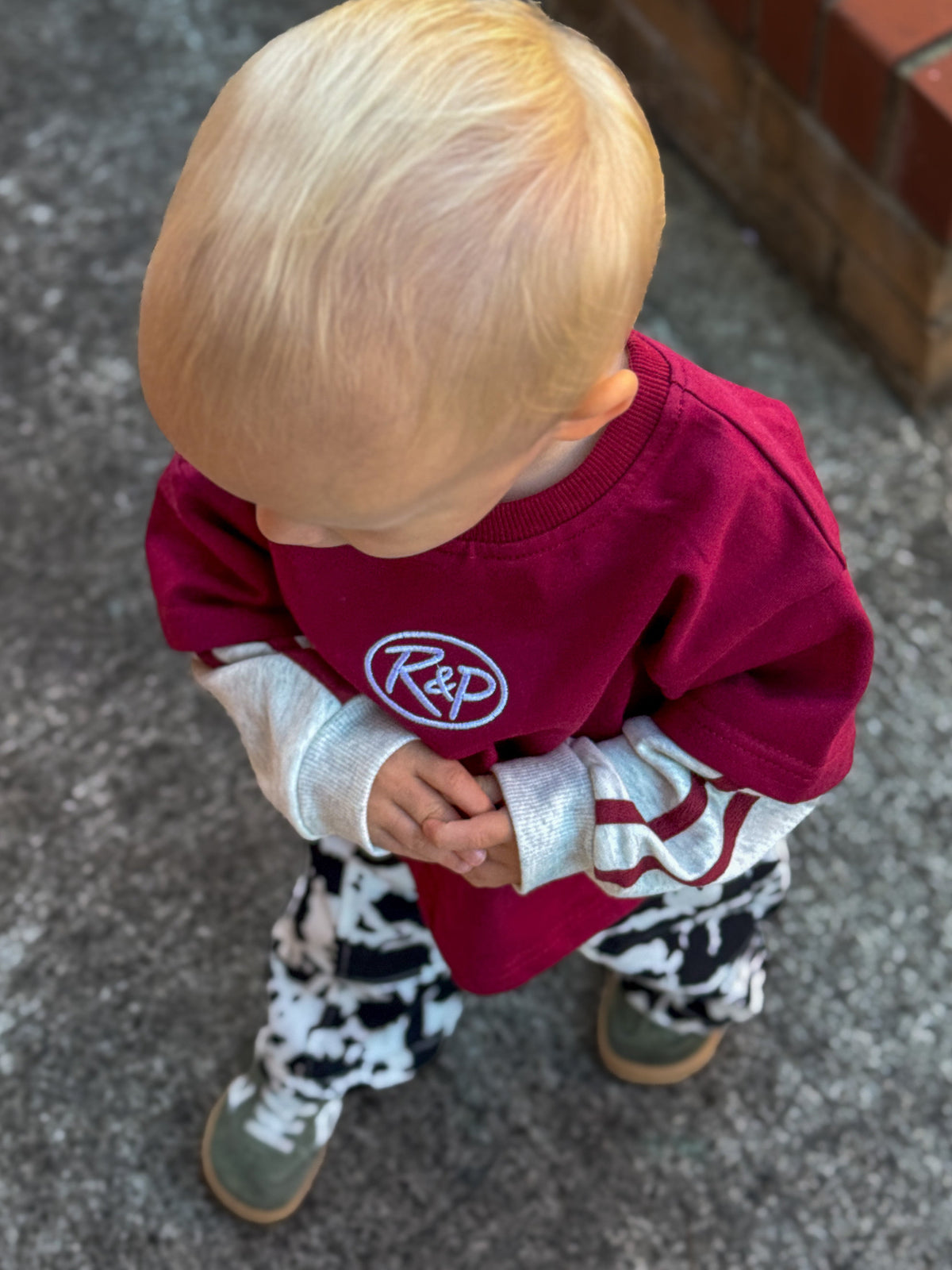 Burgundy Bloom Layered Sweatshirt – Pre-Order